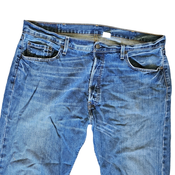 Levi's 501XX Button Fly Straight Leg Jeans Medium Wash - Picture 3 of 11